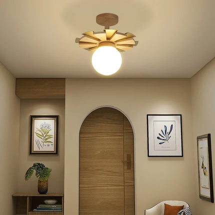 Applique murale en bois nordique avec bras oscillant et LED intégrée — LZ4XJ9