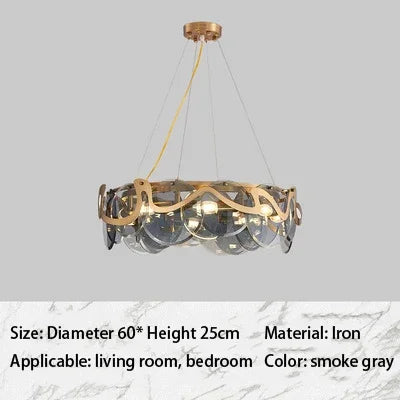 Lustre LED de luxe en verre élégant pour décoration intérieure — LZ7D9X
