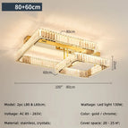 L80 L60cm 130W / Lumière tamisée à distance / Corps d'or