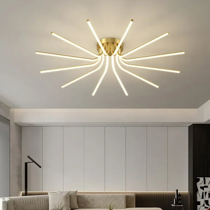 Plafonnier LED en cuivre au design artistique moderne — LZ4X9T2