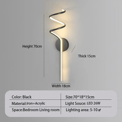 Applique murale LED au design moderne pour décoration intérieure élégante — LZ4X9P2Q