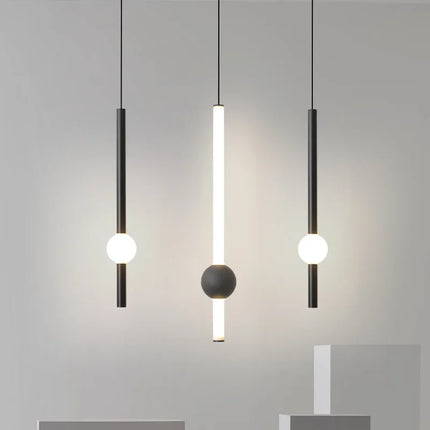 Lustre suspension à barre longue avec éclairage LED intégré — LZ4P9X