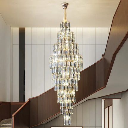 Lustre en cristal pour escalier et hall d’hôtel — LZ4X9T2