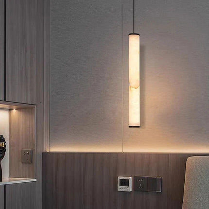 Lustre intérieur en marbre et laiton avec cordon réglable 3000K — LZ4X9P2