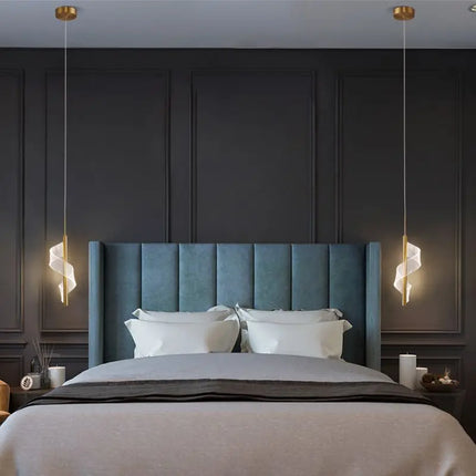 Lustre en verre ondulé à design géométrique pour intérieur — LZ7D4Q