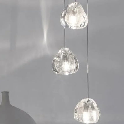 Suspension en cristal duplex rotative pour escalier et salon — LZ4X9Q2