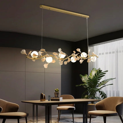 Suspension luxe au design ginkgo pour éclairage moderne et élégant — LZ4D7Q9