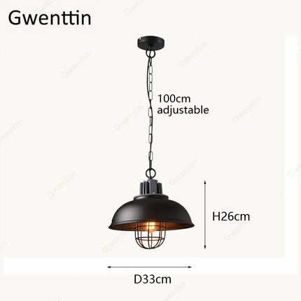 Lustre rétro en fer pour suspension et décoration intérieure — LZ4P9XQ