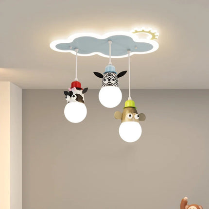 Lustre enfant animalier avec veilleuse nuage intégrée — LZ4D9XQ