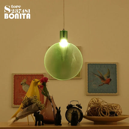 Suspension en verre avec abat-jour raquette de tennis design lumineux — LZ4X9P