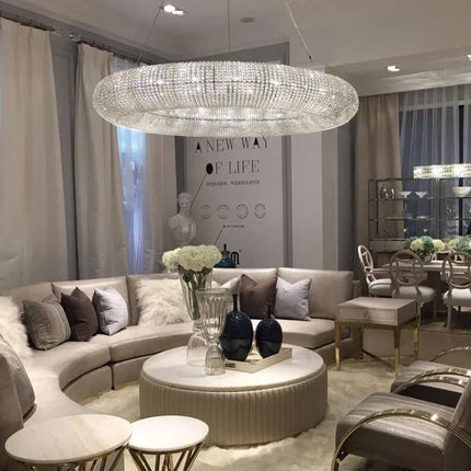 Lustre suspension moderne en cristal pour salon — LZ4X9P2