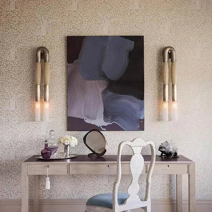 Applique murale en métal et tissu acrylique — LZ4X9P2Q
