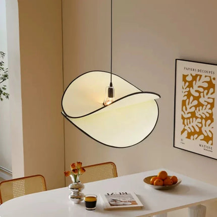 Plafonnier en tissu style wabi sabi pour intérieur moderne — LZ4X9Q2