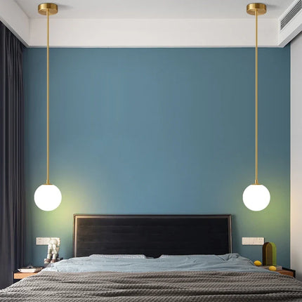 Suspension créative en verre laiteux pour éclairage de bar — LZ4X9M