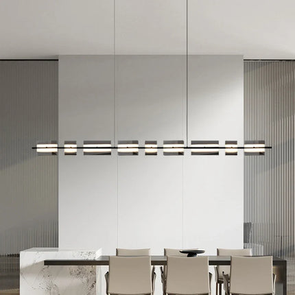 Lustre suspension minimaliste en cuivre et verre moderne — LZ4X9T2