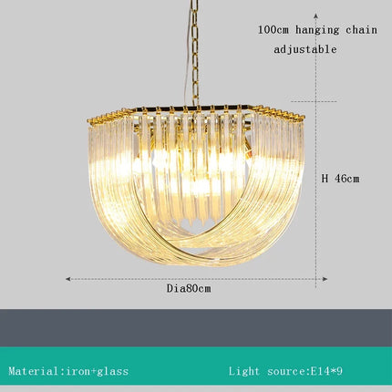Lustre LED en verre au design moderne pour restaurant et hôtel — LZ4X9P