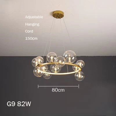 Lustre en verre moderne avec bulles décoratives — LZ4P9XQ