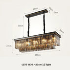 Noir L150cm / Cristal clair