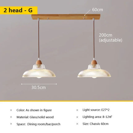 Suspension en verre au style japonais vintage pour intérieur — LZ4Q7M2