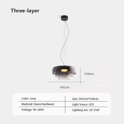 Lustre suspension nordique en fil de verre pour décoration intérieure — LZ4X9B