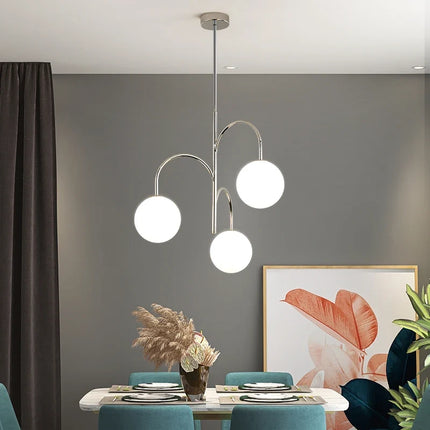 Lustre moderne en fer et verre pour intérieur — LZ4X9M