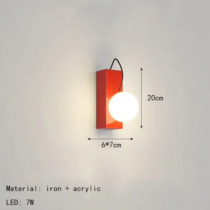 Applique murale LED en métal avec boule acrylique et variateur d’intensité — LZ4X9M2