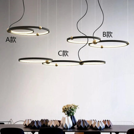 Lustre suspension LED moderne à anneau décoratif — LZ4X9Q