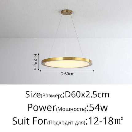 Lustre suspension doré style nordique pour salon et hôtel — LZ4D7X9