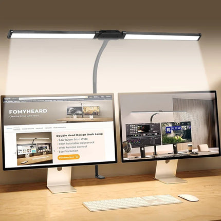 Lampe de bureau LED double tête réglable avec port USB — LZ4X9P2