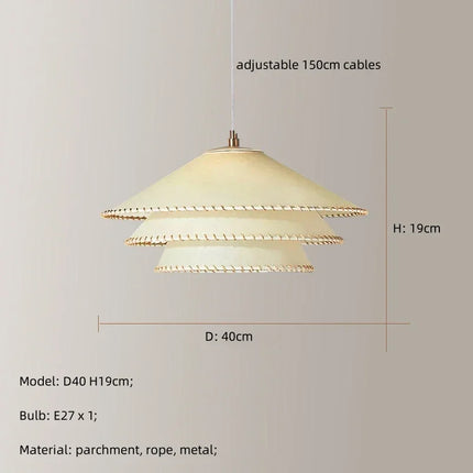 Suspension Wabi Sabi en parchemin pour décoration intérieure — LZ4X9M
