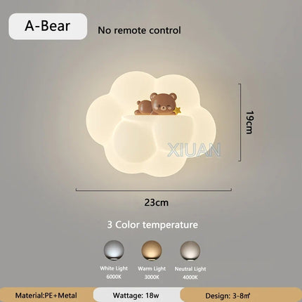 Applique murale décorative animaux pour chambre enfant bébé fille garçon — LZ4T9X
