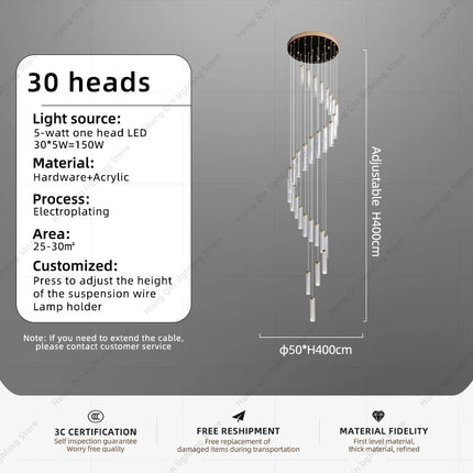 Lustre suspension moderne pour éclairage élégant et contemporain — LZ4X9P