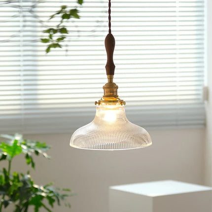 Suspension nordique rétro en verre et laiton pour intérieur — LZ4X9B