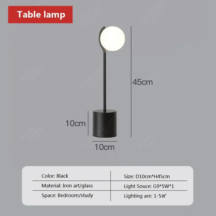 Lampadaire nordique en fer et verre pour intérieur moderne — LZ4X9P2