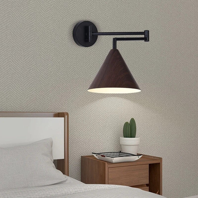 Applique murale bois réglable moderne minimaliste rondins