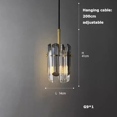 Suspension Art Déco en cristal pour intérieur moderne élégant — LZ4B7Q2