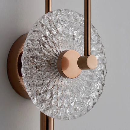 Applique murale ronde en verre avec éclairage LED pour ambiance cosy — LZ4X9P2