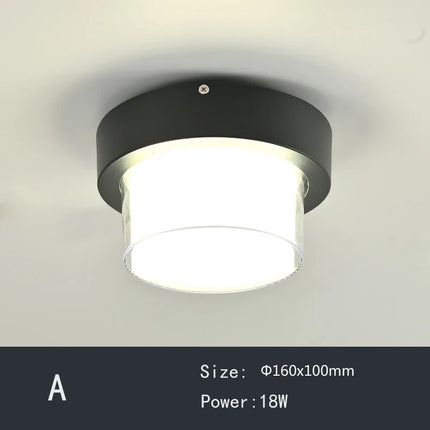 Plafonnier étanche rond et carré pour jardin et balcon lumineux — LZ4P9XQ