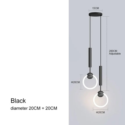 Lustre LED moderne et luxueux pour suspension décorative — LZ4X9M