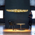 L80CM / Corps de lampe chromé / Lumière blanche