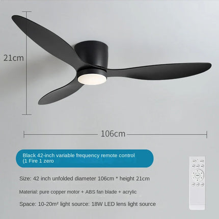 Plafonnier ventilateur style nordique pour intérieur moderne — LZ4X9P