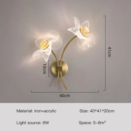 applique murale fleur pour éclairage doux et décoratif
