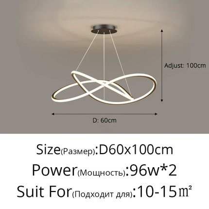 Lustre LED arrondi pour décoration intérieure — LZ4X9T2