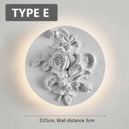 Applique murale circulaire en verre au style rétro pour intérieur élégant — LZ4X9D2