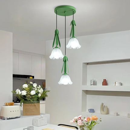 Lustre suspension en verre pour espaces modernes — LZ4X9T