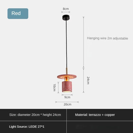 Lustre suspension en terrazzo pour hôtel et restaurant minimaliste — LZ7D9X