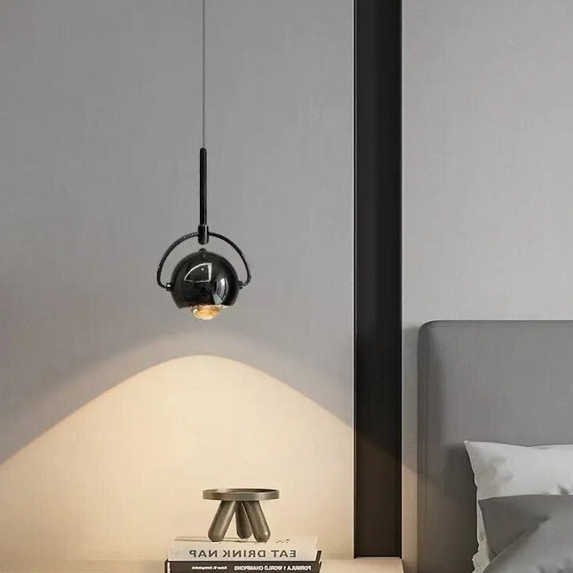Suspension design boule accrochée LED