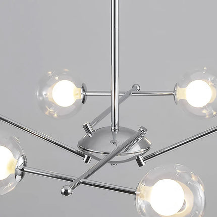 Lustre en verre clair style Bauhaus pour hôtel — LZ4G7XQ