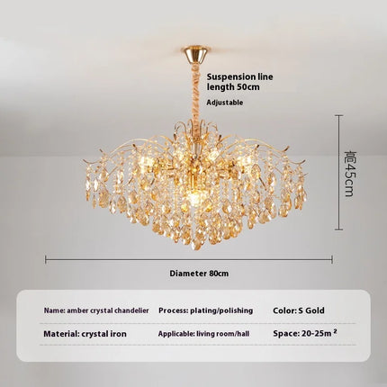Suspension nordique en cristal au design moderne et chaleureux — LZ4X9P