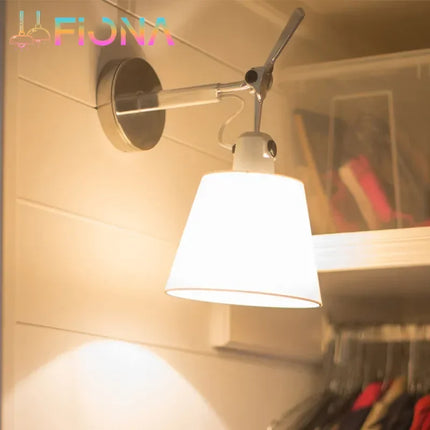 Applique murale nordique en tissu argenté avec support inox — LZ4X9J2
